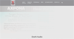 Desktop Screenshot of doshiaudio.com